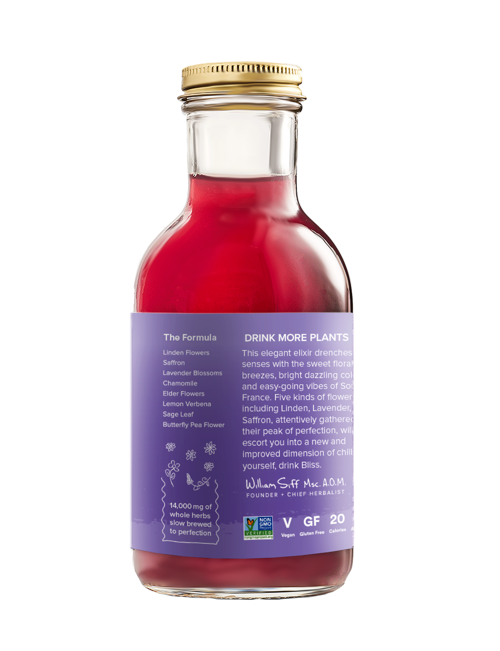 Goldthread Plant-Based Tonics Lavender Bliss Tonic Side Panel View