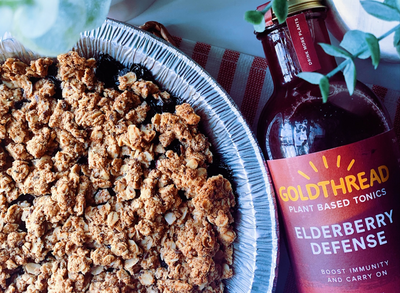 Blueberry Elderberry Crumble with @nutritionalnutmeg