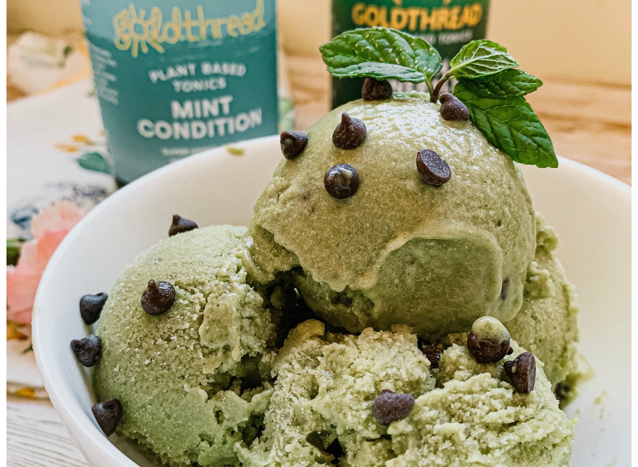 Plant Based Mint Chip Nice Cream with @simplyhann_