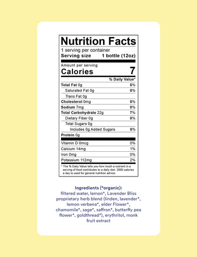 Goldthread Turmeric Radiance Tonic nutrition label